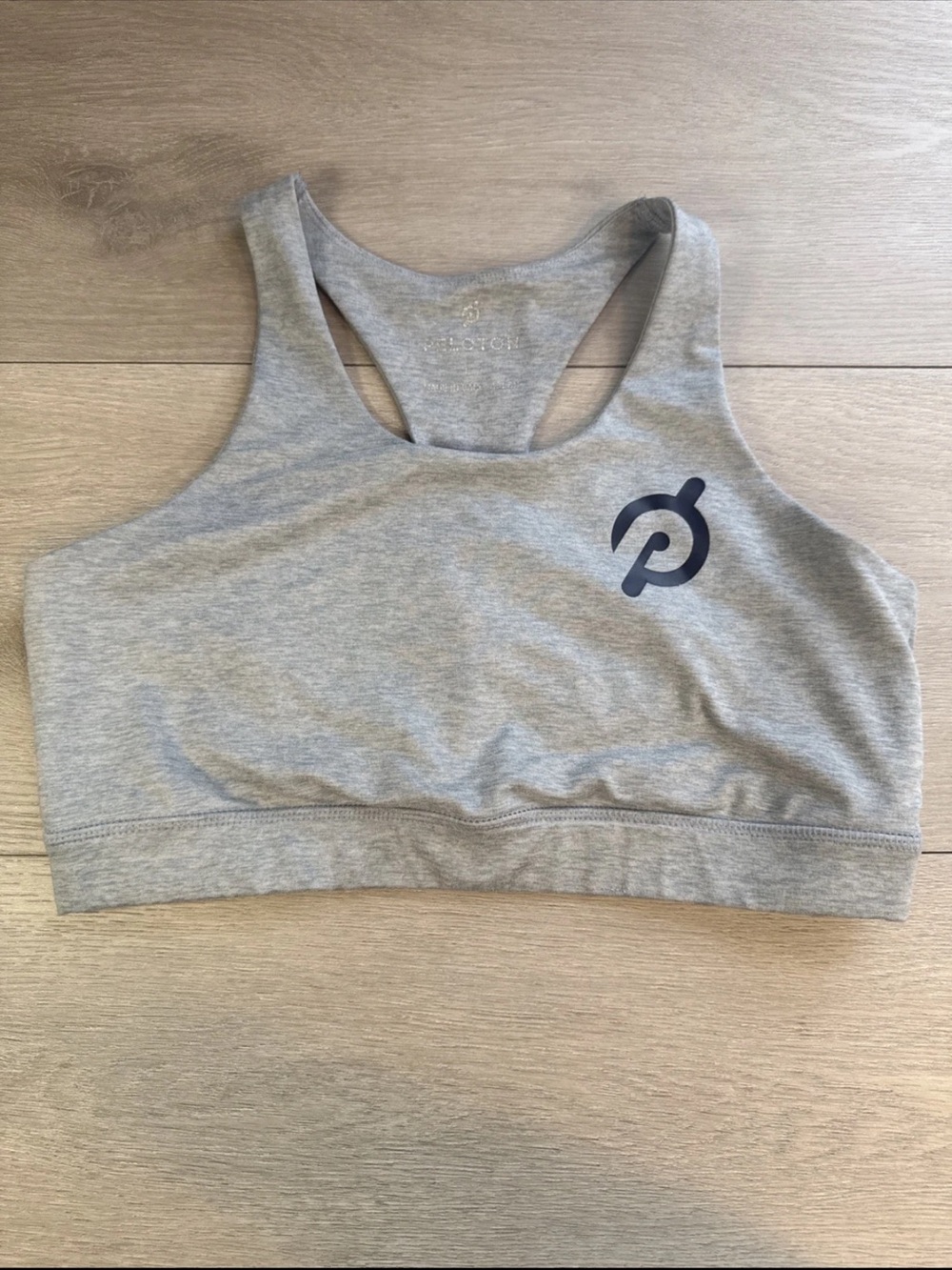 Peloton Light Heather Gray Logo Racerback Top